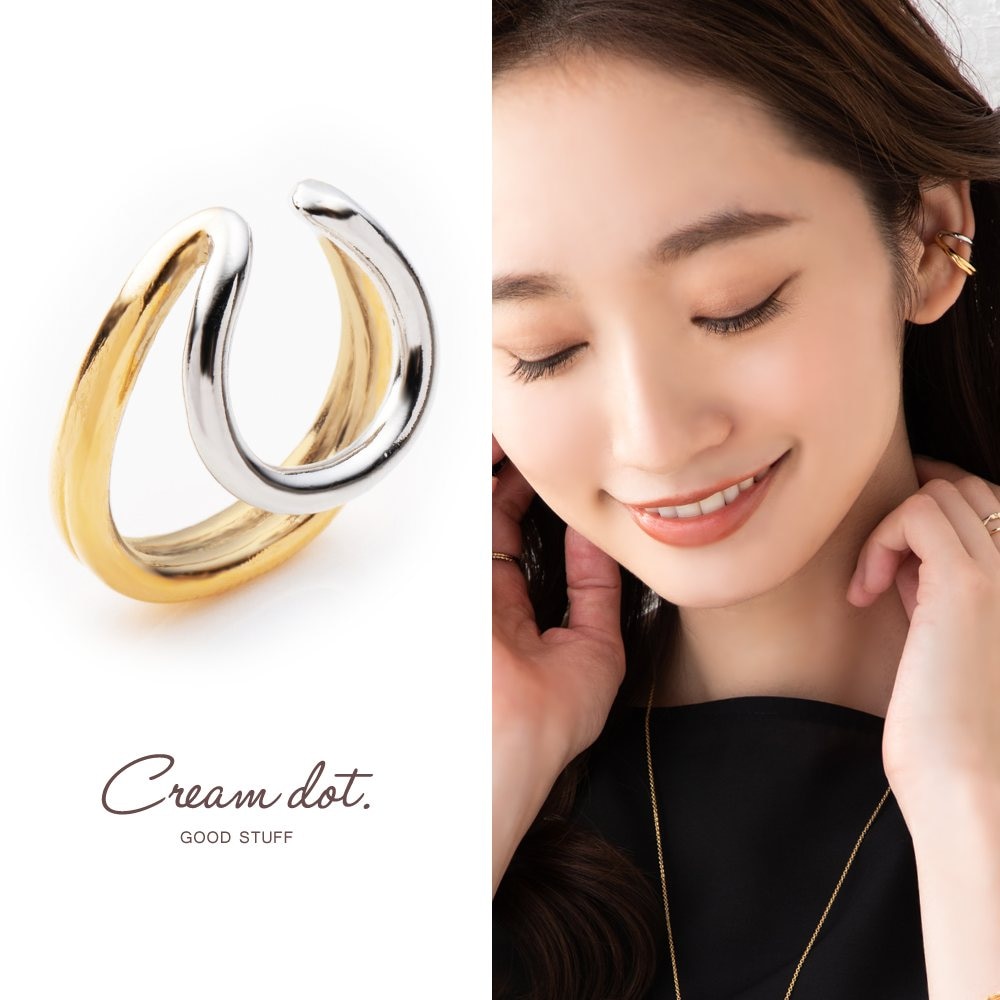 Yumi Sumiyama イヤカフ　ゴールド 粒、イヤカフ(silver＋k18コーティング) | yumi sumiyama