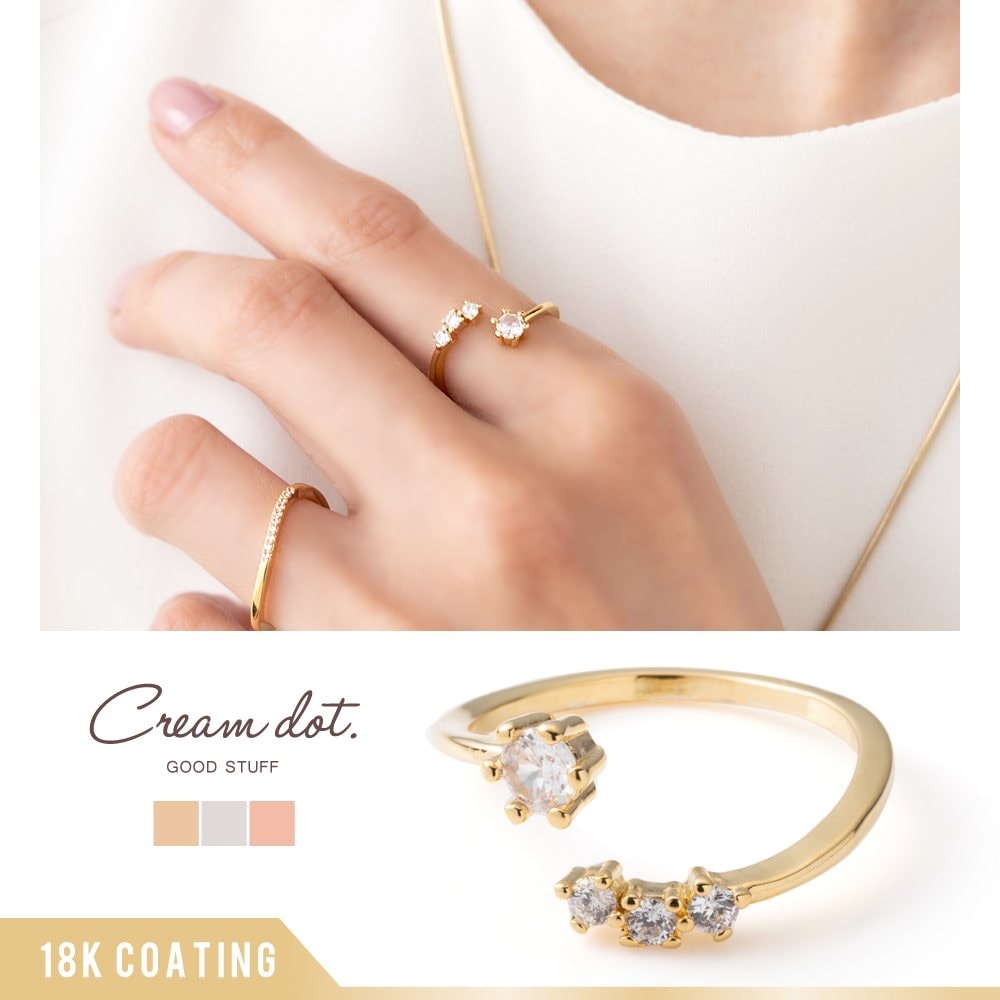 ゆうパケット】リング 指輪 金属アレルギー ニッケルフリー 18k