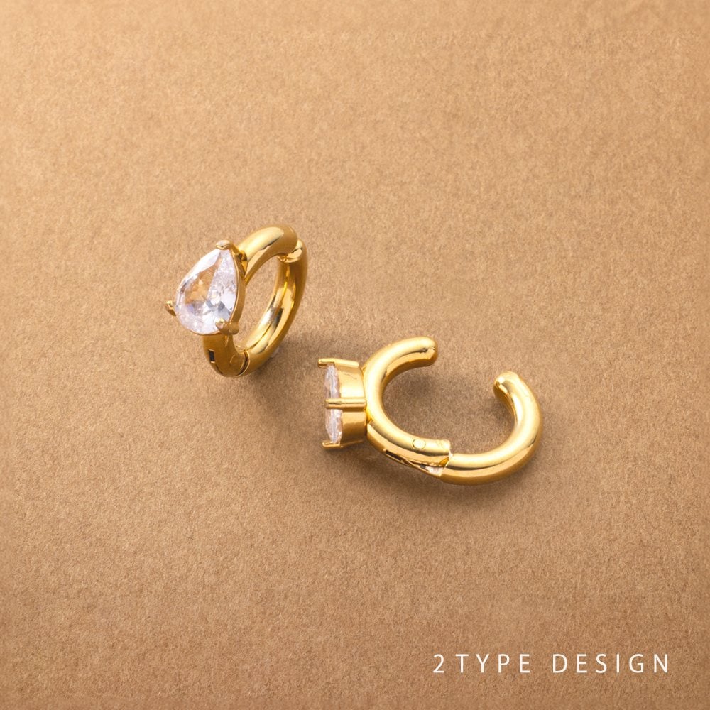 ゆうパケット】ステンレス製 カフイヤリング 金属アレルギー つけっ