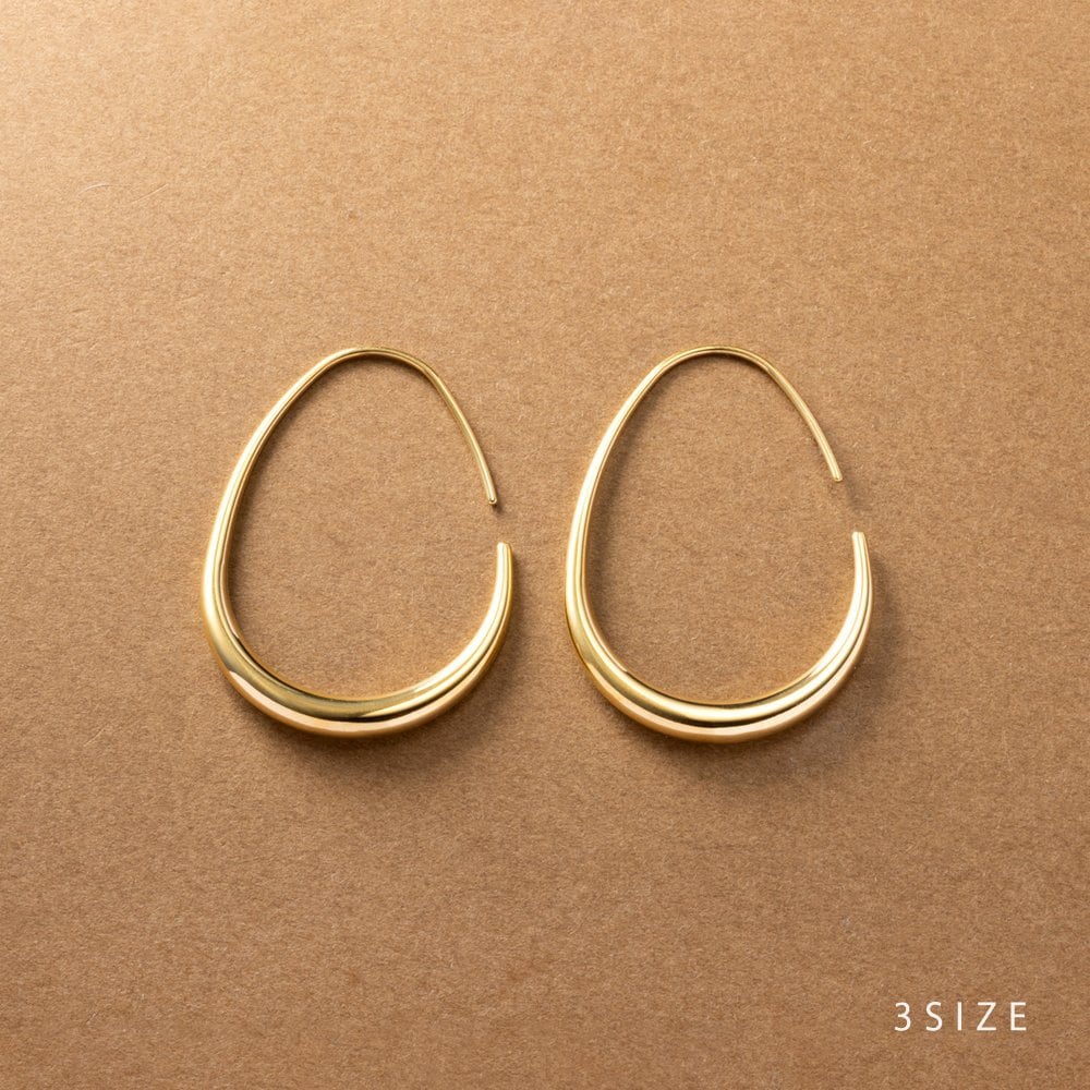 ゆうパケット】 ステンレス製 フープピアス 金属アレルギー つけっ