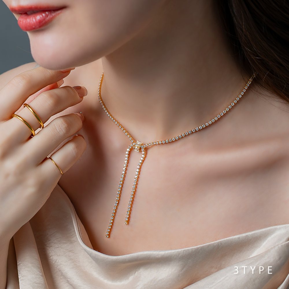 �ڤ椦�ѥ��åȡۥͥå��쥹 ��°����륮�� �˥å���ե꡼ 18k�����ƥ��� ��ǥ����� ��ܥ󥿥� 3������ Ĺ�������٤� ���硼���� ���󥰥ͥå��쥹 �ӥ��塼 ����ǥ� ��� ������� ����С� �ԥ󥯥������ outlet