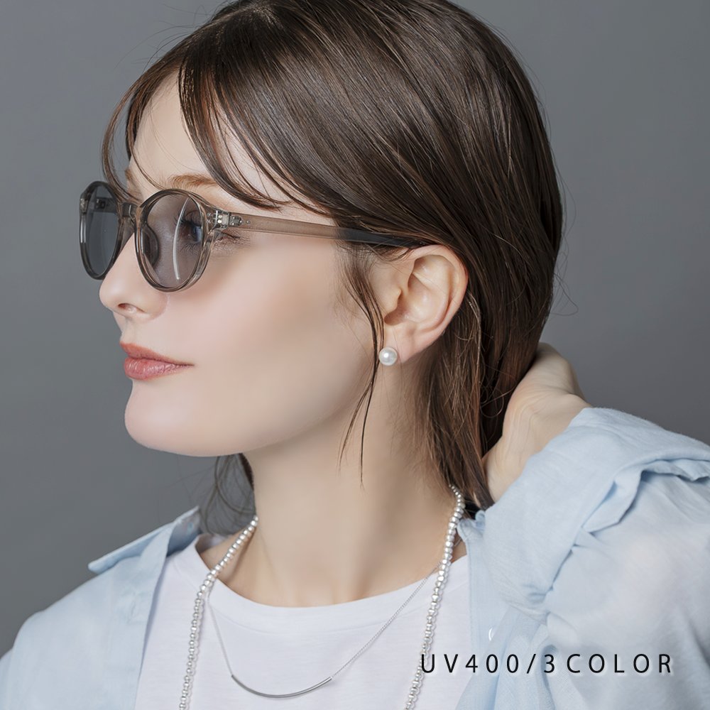 ���󥰥饹 UV���å� uv400 �糰�����å� ���顼��� �饤�ȥ��顼 �ե졼�� �ܥ����ȥ� ��ã�ᥬ�� ��� ��������� �֥�å� ���졼 �ǥߥ֥饦��