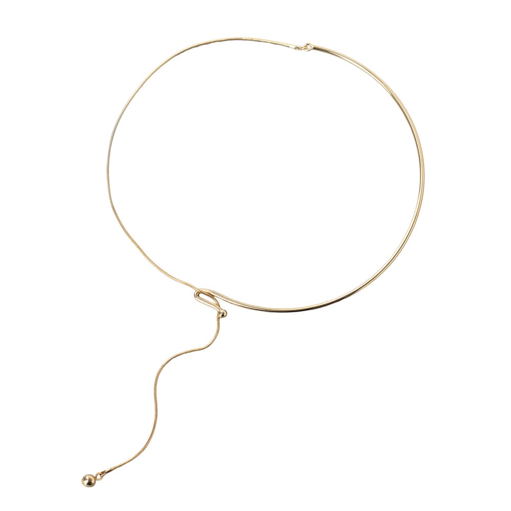 �ڤ椦�ѥ��åȡ� ���硼���� �ͥå��쥹 ��°����륮�� �˥å���ե꡼ 18k�����ƥ��� ��ǥ����� �ͥå����� Y�� ���硼���� �ڤ��ؤ� �᥿��ܡ��� ��� ������� ����С� outlet