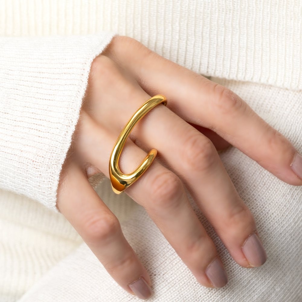 ゆうパケット】 ステンレス製 リング 指輪 金属アレルギー つけっ