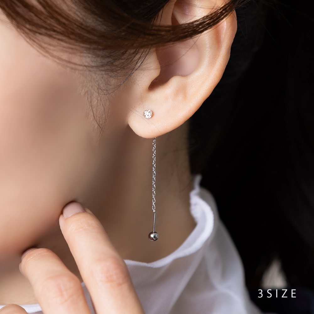 サージカルステンレス】ピアス 金属アレルギー対応 つけっぱなし