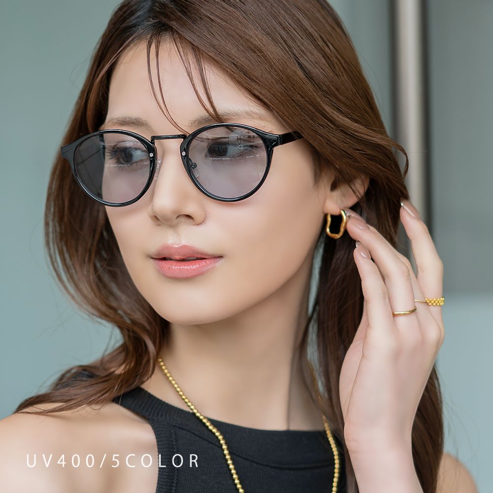 ���󥰥饹 UV���å� uv400 ���顼��� �ܥ��ȥ� �ե졼�� �᥿�� �֥�å� ����ӥե졼�� ��ã�ᥬ�� ���� �٤ù��� �糰���к� ��������� �֥�å� ���졼 �ǥ� �֥饦�� ������