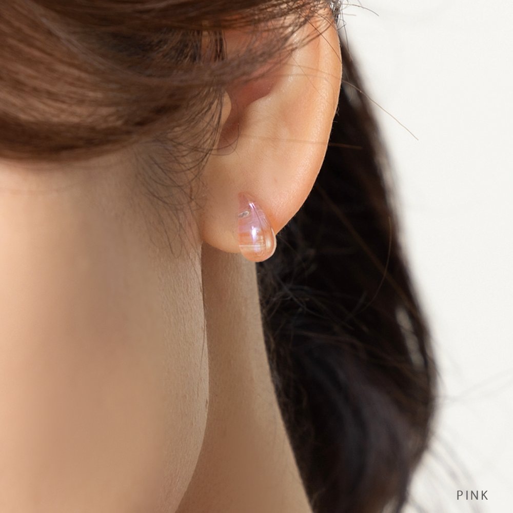 Wing bling☆大人気！14Kpostキュービックツーラインピアス_2色 Wing bling☆大人気！14Kpostキュービックツーラインピアス_2色
