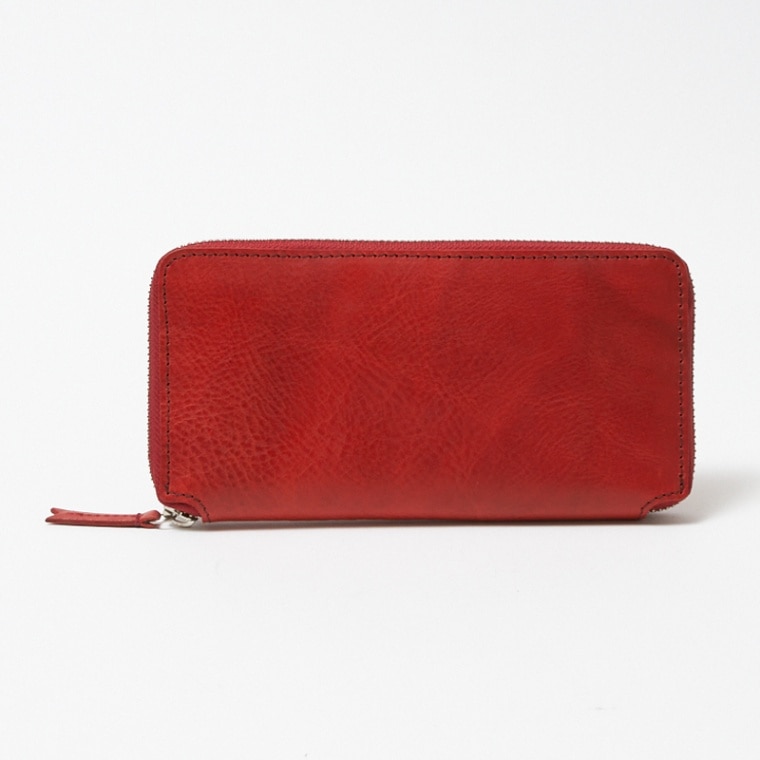 Creed OE ラウンドロングウォレット レッド 312C950 #30 | レザー