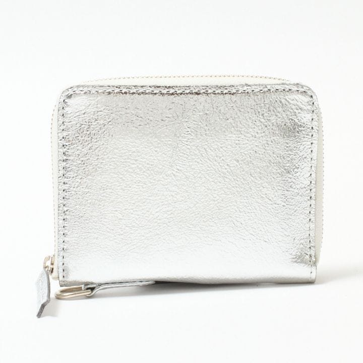 Creed SILVER ラウンドファスナーミドルウォレット シルバー 312C1008 #95