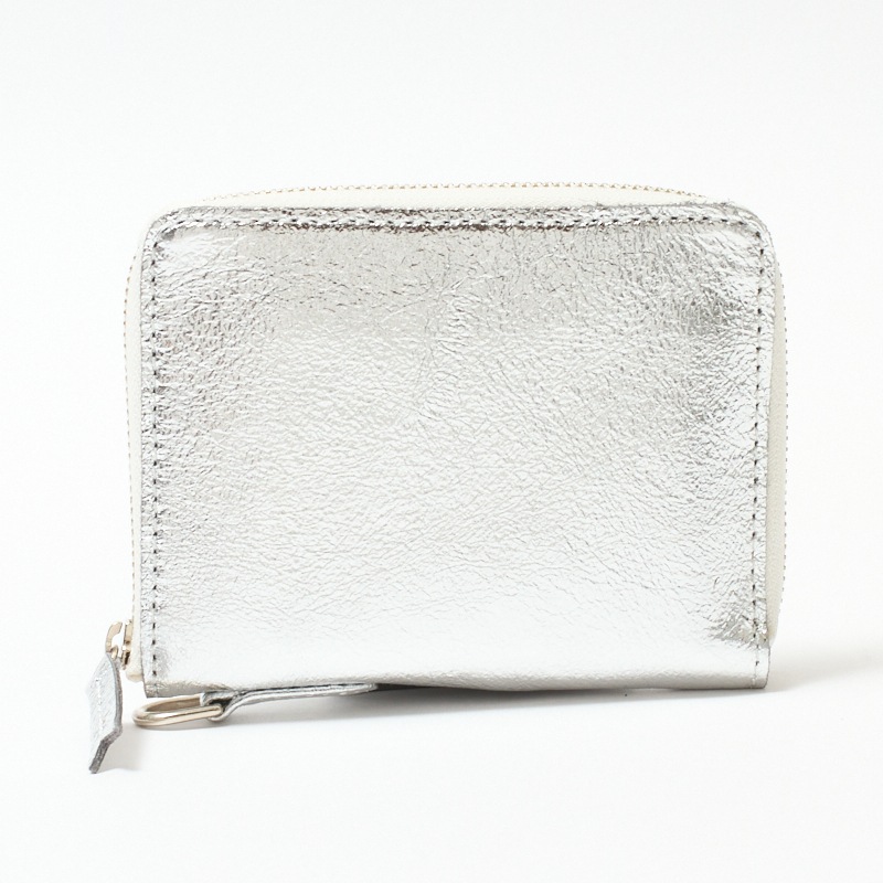 Creed SILVER ラウンドファスナーミドルウォレット シルバー 312C1008