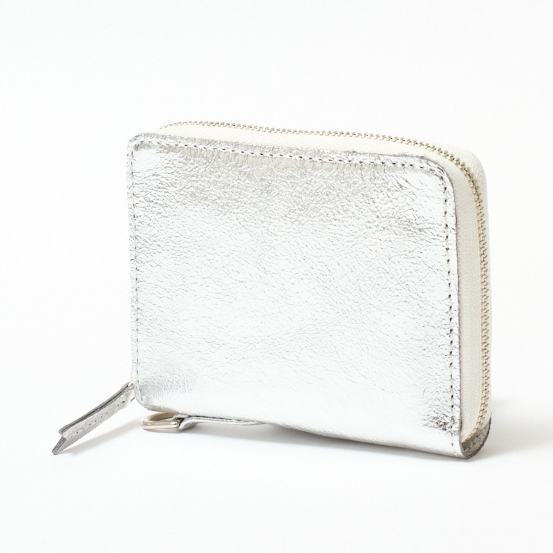 Creed SILVER ラウンドファスナーミドルウォレット シルバー 312C1008