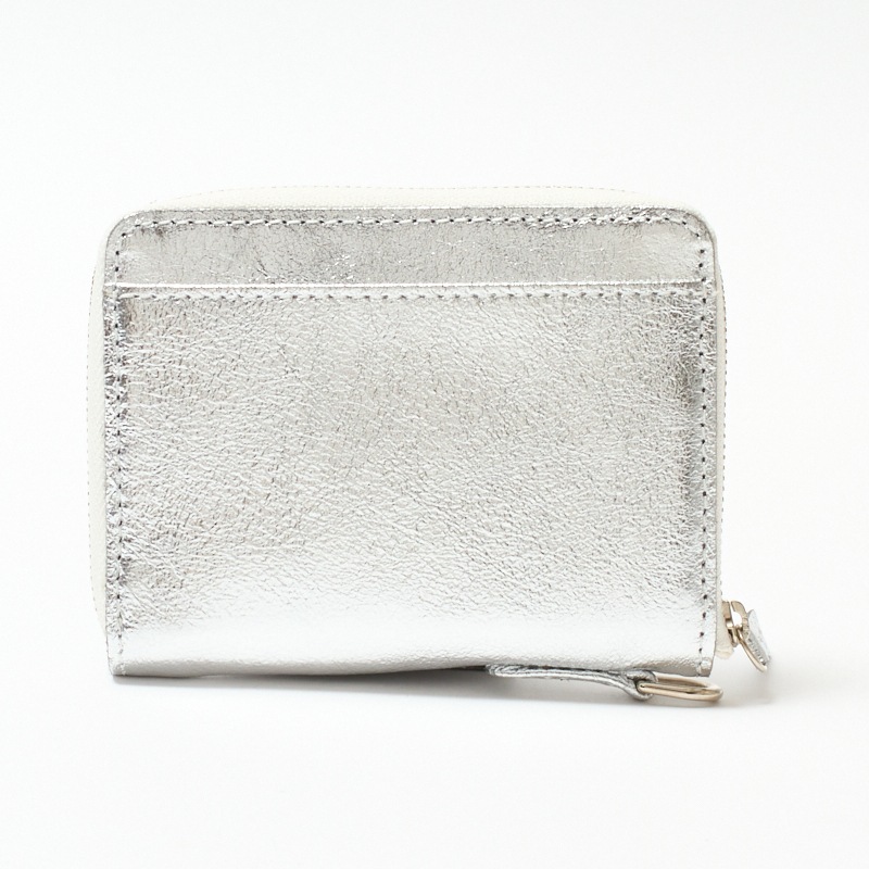 Creed SILVER ラウンドファスナーミドルウォレット シルバー 312C1008