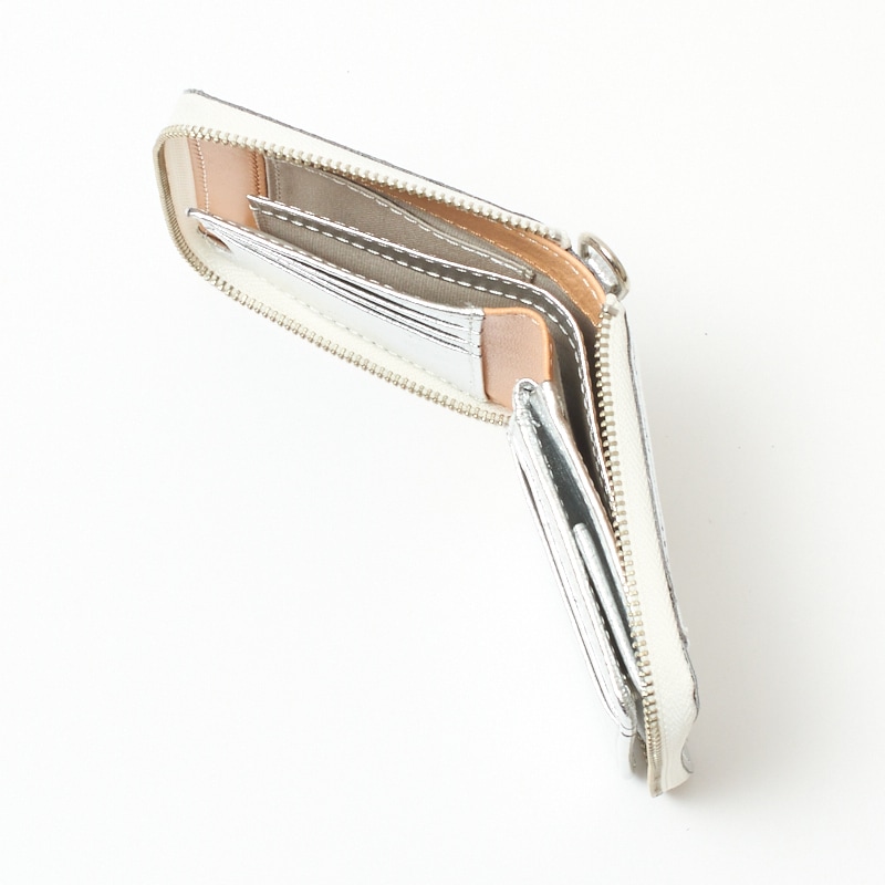 Creed SILVER ラウンドファスナーミドルウォレット シルバー 312C1008