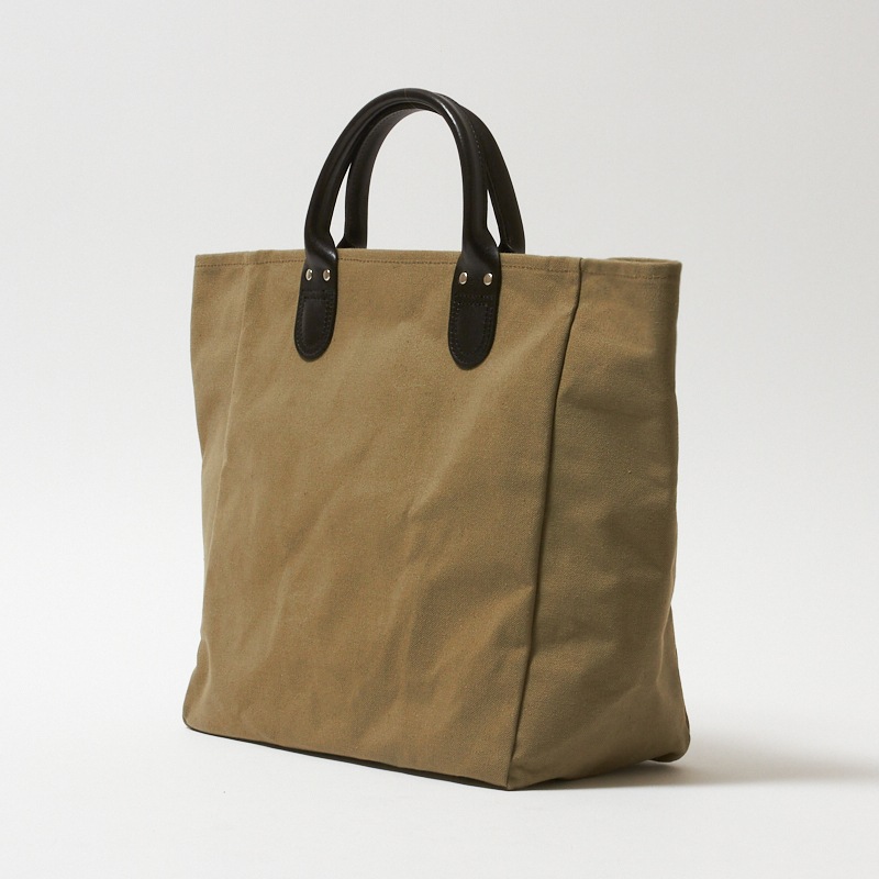 希少完売品‼️Testarta 合成皮革ラウンドトートカートバックベージュ×カーキ Creed F-8 トートバッグ M カーキ 456C75N #65 | レザーバッグ財布の