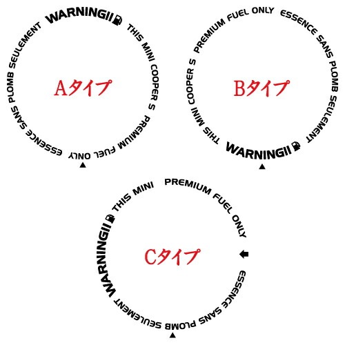 ミニ クーパーS R55 R56 専用 FUEL ステッカー 【Cタイプ:全26色】【BMW 給油口 シール デカール MINI COOPER かっこいい】