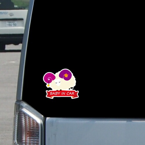 おひつじ座 ベビーインカー ステッカー G-01【牡羊座 星座 ベイビー キッズ チャイルド  ベイビーインカー チャイルドインカー キッズインカー baby kids child on board 赤ちゃん こども 子供 男の子 女の子 かわいい かっこいい】