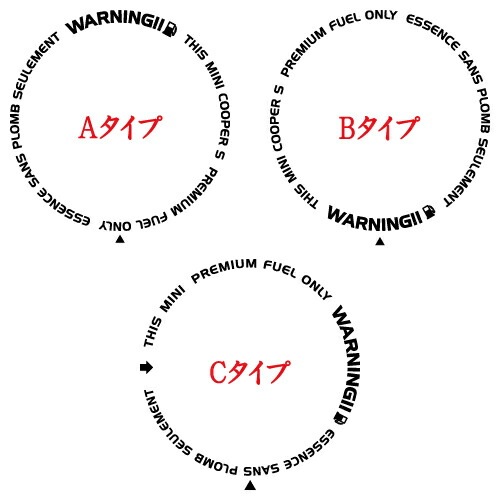 ミニ クーパーS F55 F56 専用 FUEL ステッカー 【Aタイプ:全26色】【BMW 給油口 シール デカール MINI COOPER かっこいい】