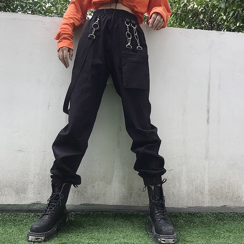 カーゴパンツ レディース ダンス衣装 ワイドパンツ ミリタリーパンツ ブラック レッド ボトムス 韓国ファッション おしゃれ かわいい かっこいい All Item レディースファッション通販another Me