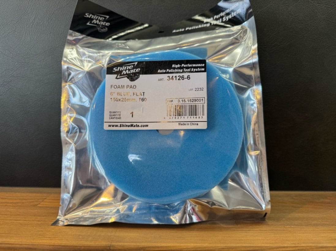 Shine Mate Urethane Buff / シャインメイト 5インチ用 中目中反発ウレタンバフ 青 150mmΦ