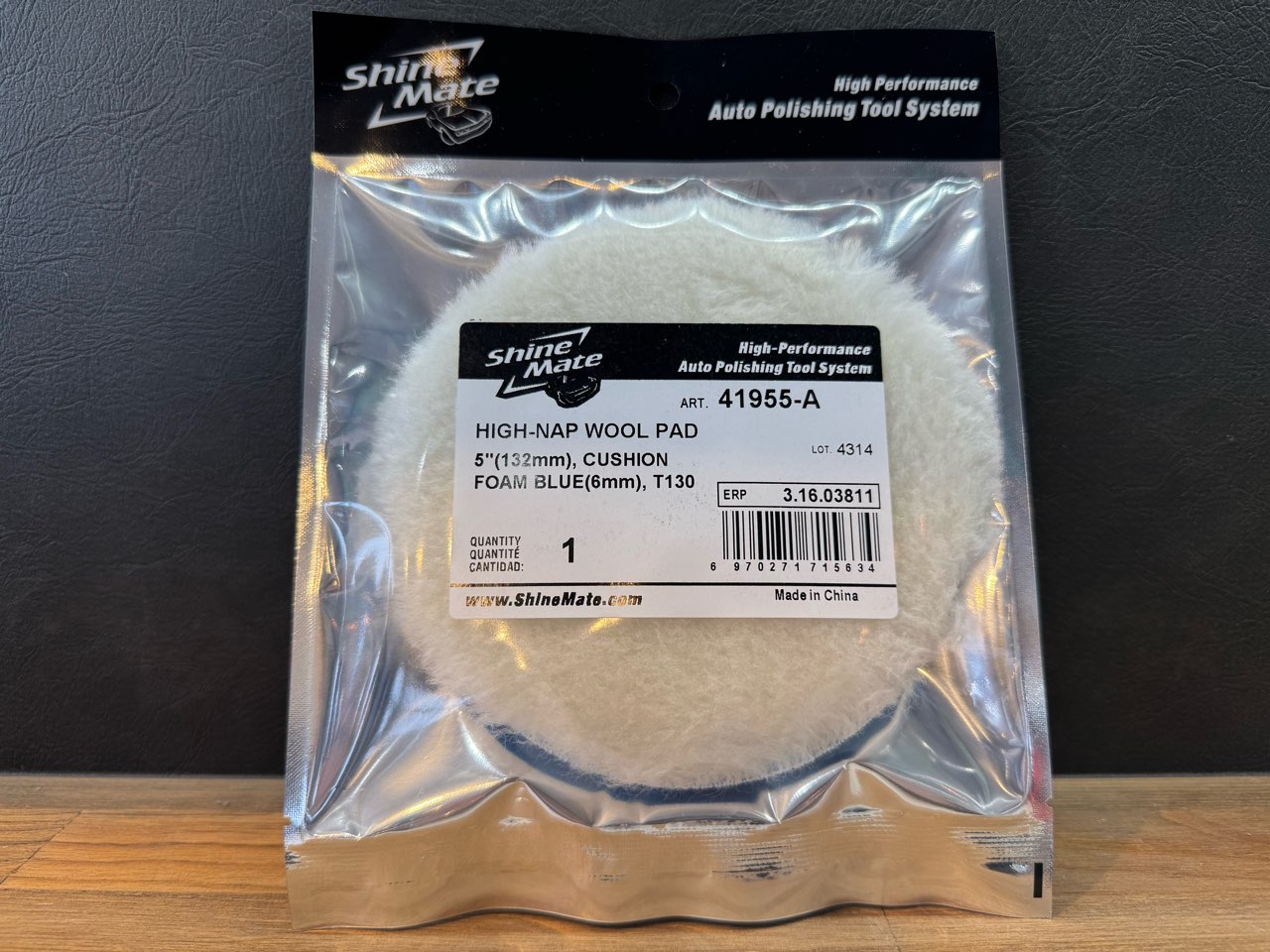 Shine Mate Wool Buff / シャインメイト 5インチ用 中目ウールバフ 134mmΦ