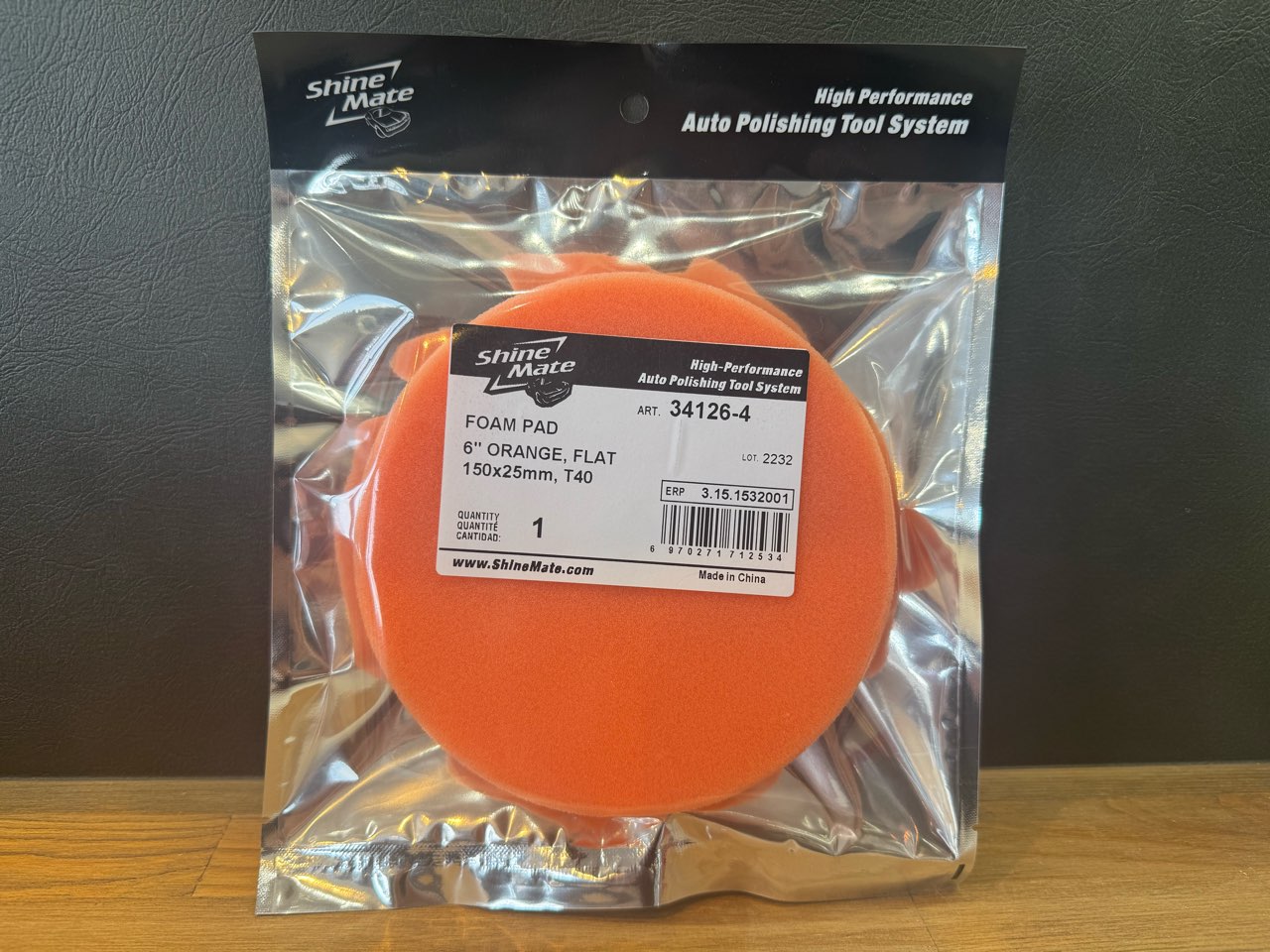 Shine Mate Urethane Buff　/　シャインメイト　5インチ用　細目中反発ウレタンバフ　オレンジ　150ｍｍΦ