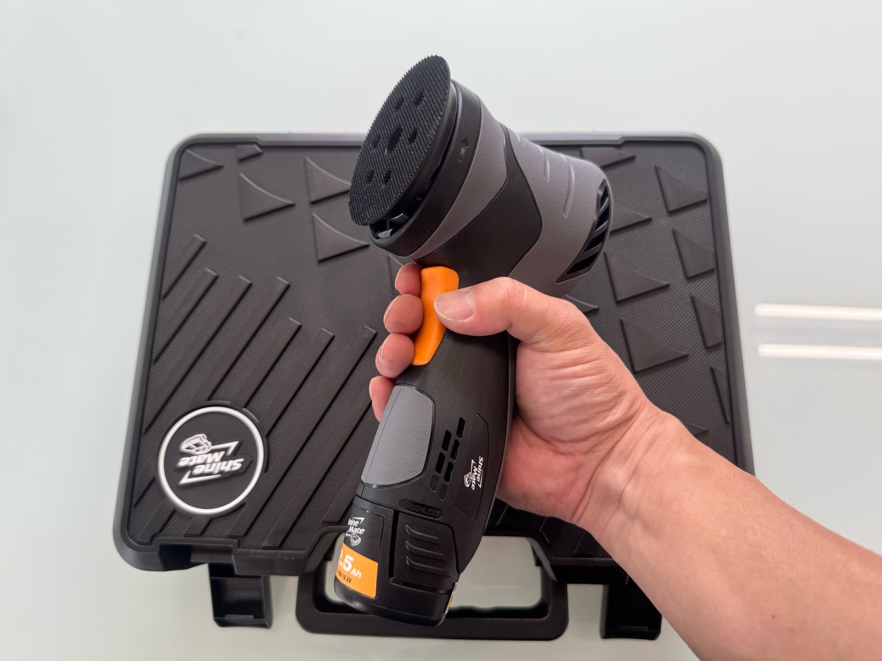 Shine mate EB212 KIT /シャインメイト　コードレスダブルアクションポリッシャーキット　3インチ　12ミリオービット