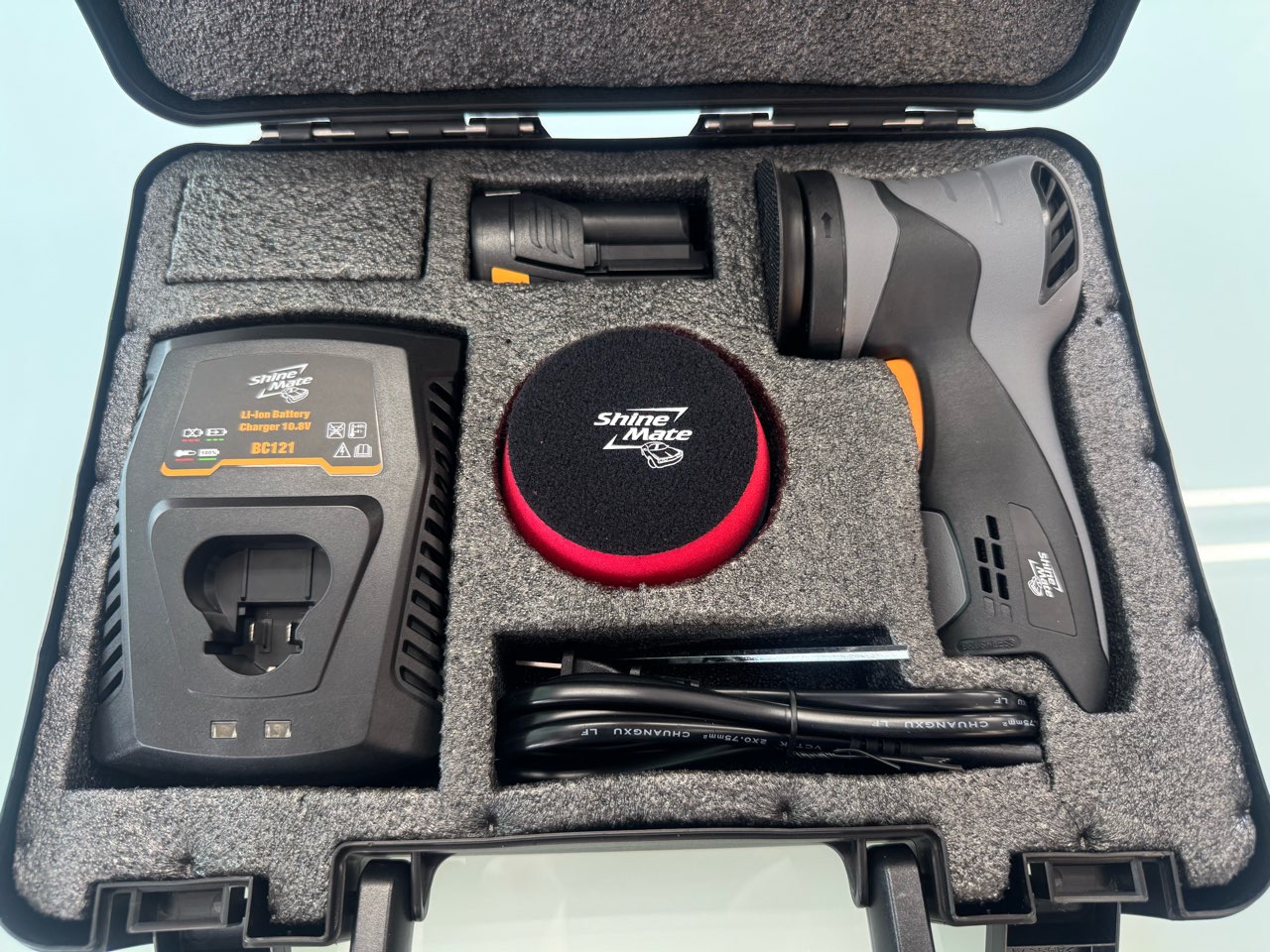 Shine mate EB212 KIT /シャインメイト　コードレスダブルアクションポリッシャーキット　3インチ　12ミリオービット