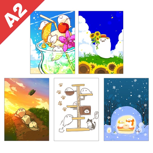 A2タペストリー 北海の魔獣あざらしさん タペストリー16～20【北海の魔獣あざらしさん展】 | 北海の魔獣