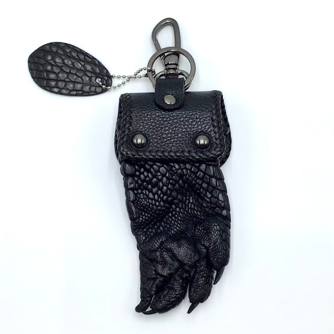 クロコダイル　手形チャーム　ブラック