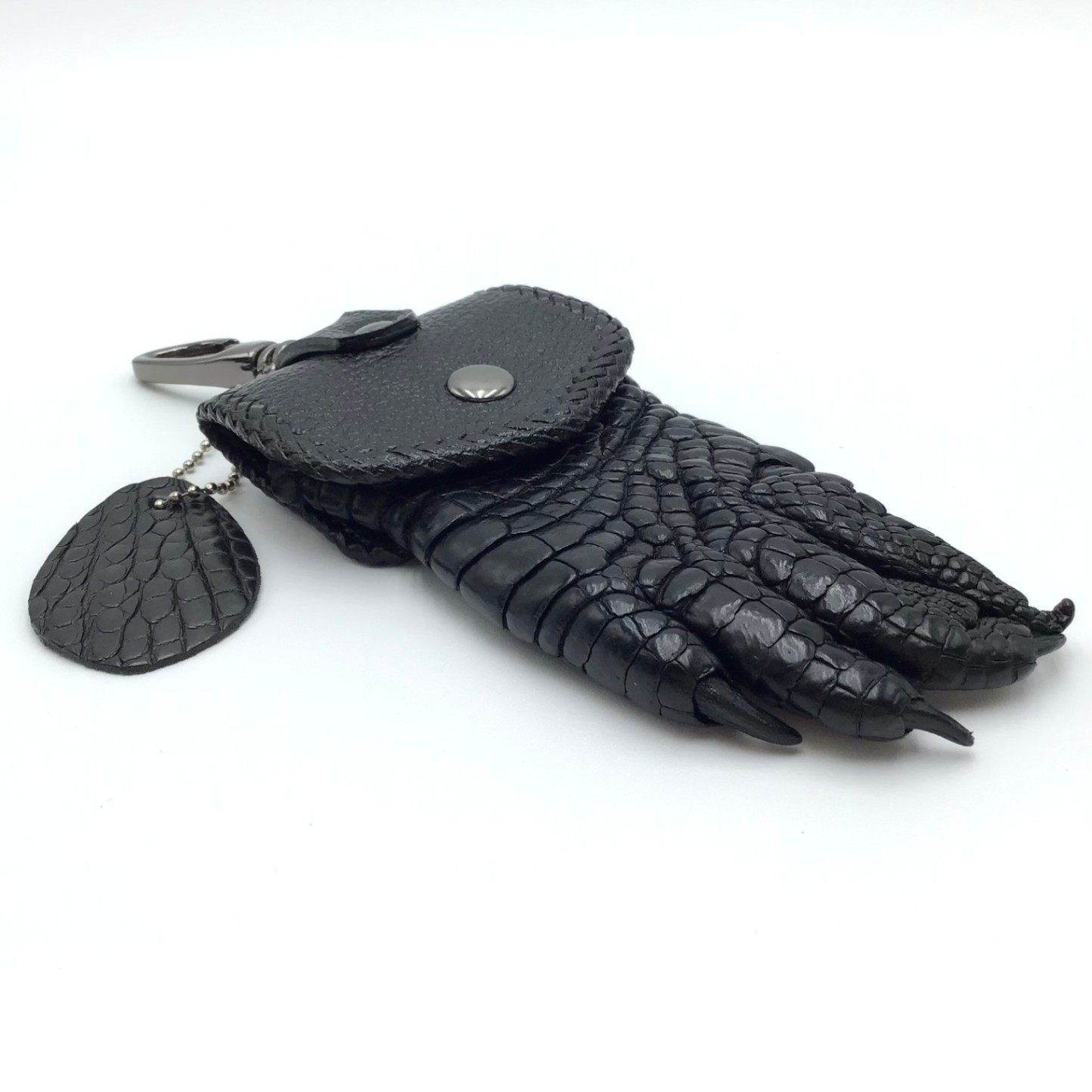 クロコダイル　手形チャーム　ブラック