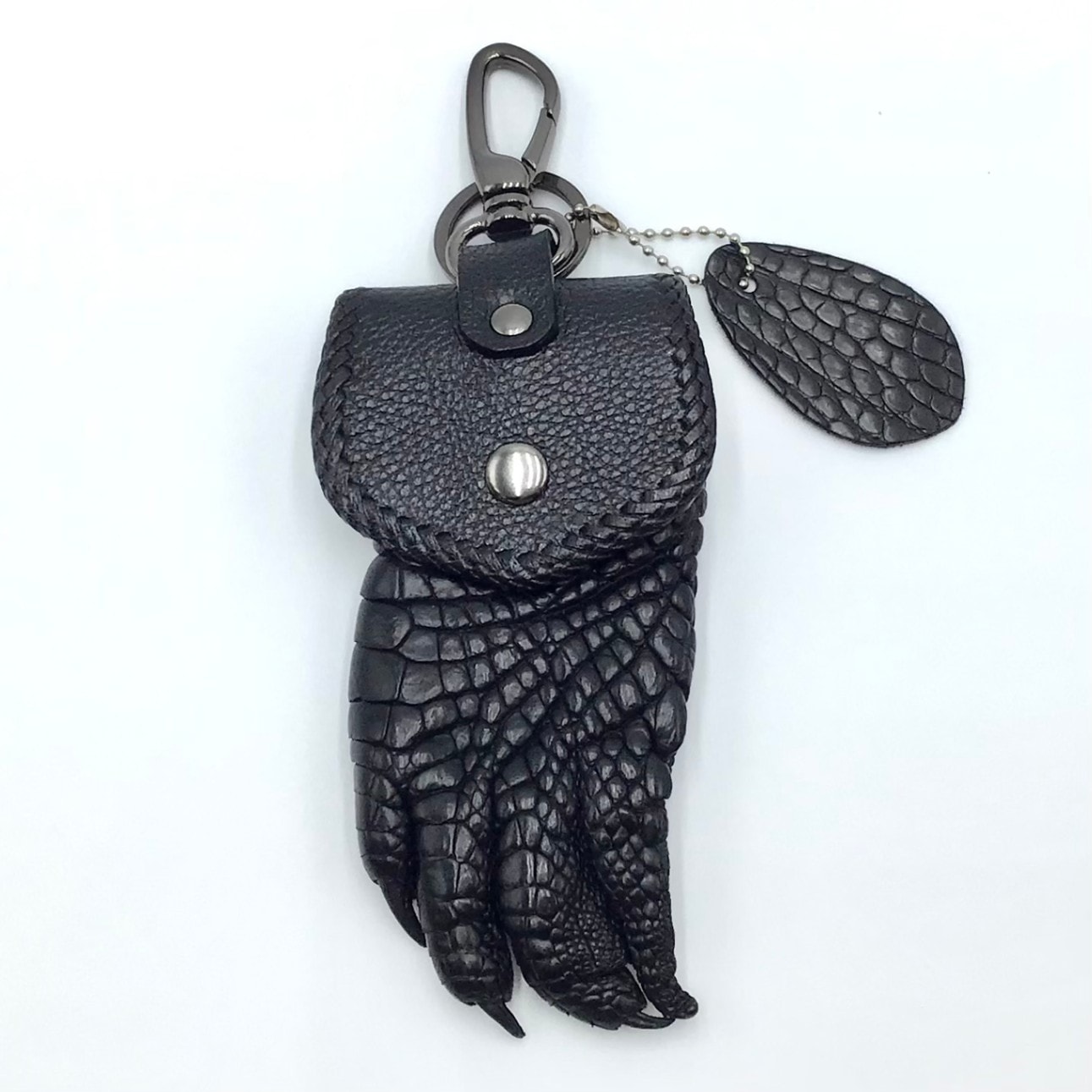 クロコダイル　手形チャーム　ブラック