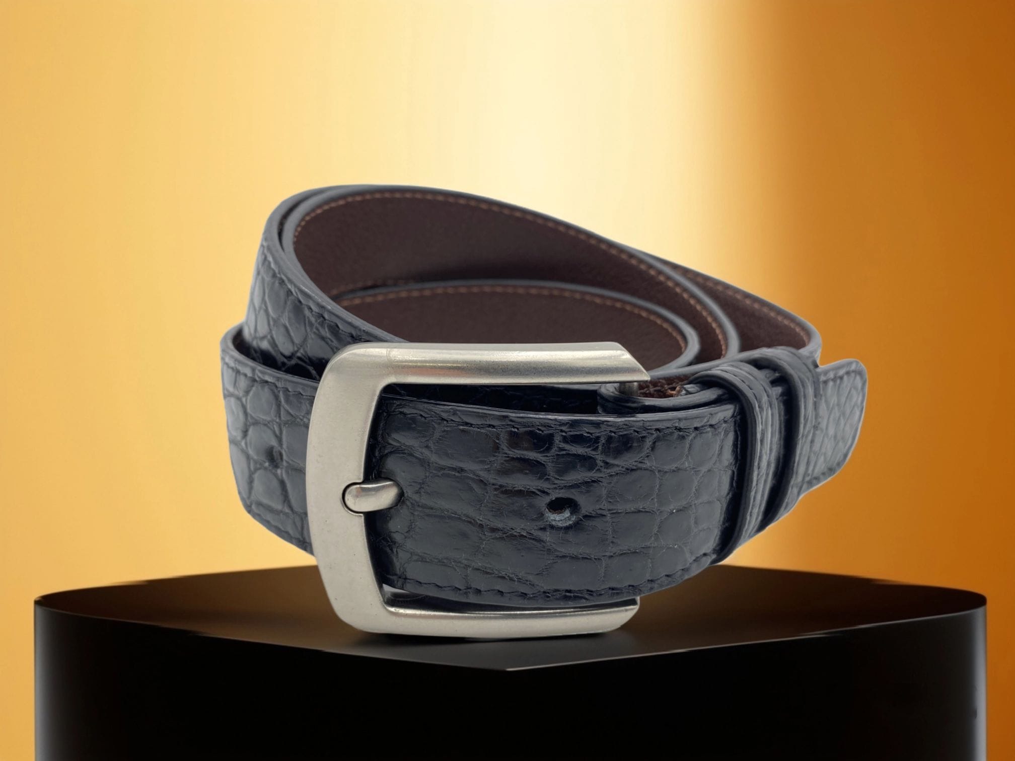 クロコダイルベルトBlack/Brown