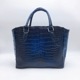 クロコダイル　トートバッグ　ネイビー