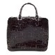 クロコダイル　ビジネスバッグ　ブリーフケース　ダークブラウン