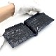 クロコダイル　マネークリップ　二つ折ウォレット　Navy Black