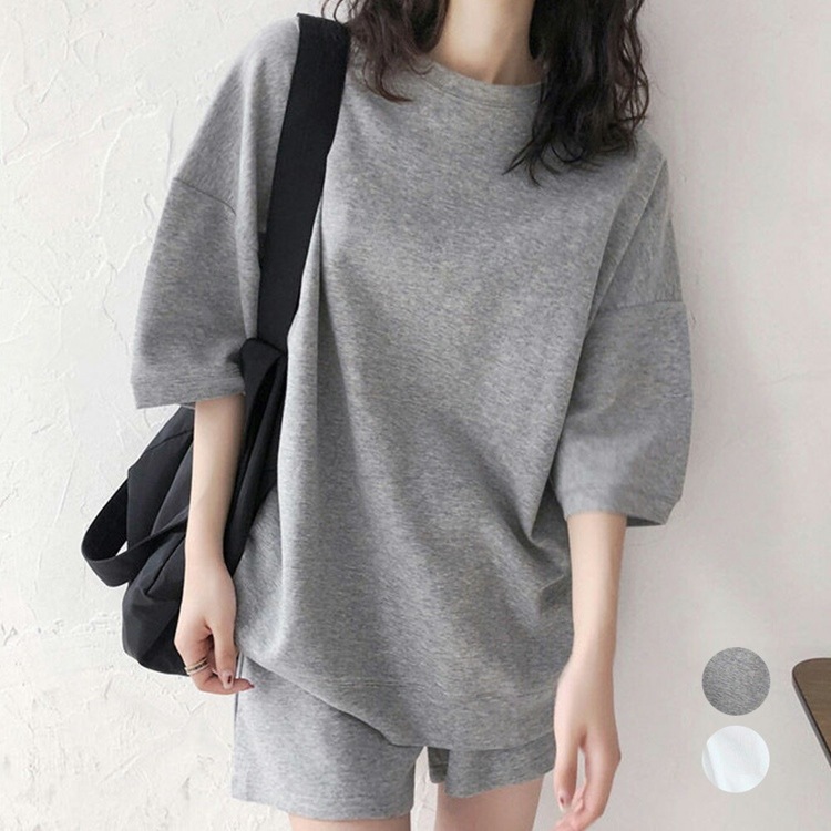 セットアップ ルームウェア 上下セット レディース ゆったり 可愛い 部屋着 トップス 半袖 おしゃれ ナイトウェア ホームウェア 春 夏 寝間着 韓国 ファッション 2点セット 大人 パンツ アウトドア  ショートパンツ パジャマ ストリート