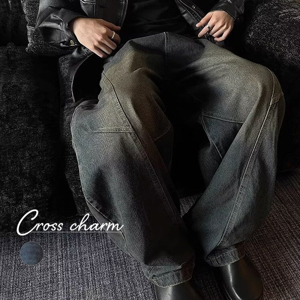 ヴィンテージ ウォッシュ デニム パンツ 