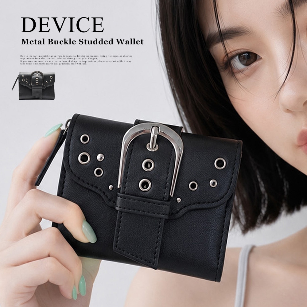DEVICE メタルバックルスタッズウォレット 