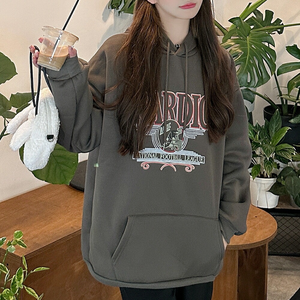 スウェット フリース ロゴ フーディ トレーナー 韓国 カジュアル Cross charm official store | パーカー フーディ トレーナー