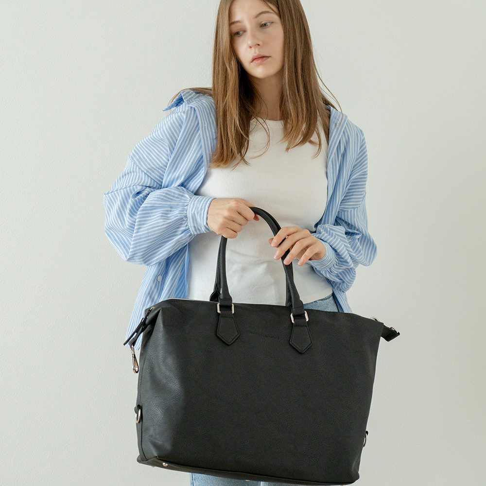 【SALE：20％OFF 11/2 10:00~】ボストンバッグ 大容量 通勤 通学 メンズ フェイクレザー A4 おしゃれ 旅行 2泊 ビジネスバッグ 大型 ボストン バッグ かばん シンプル 無地 出張 大学生 ブランド 2way 上質 大人 旅行バッグ ボストンバック メンズバック