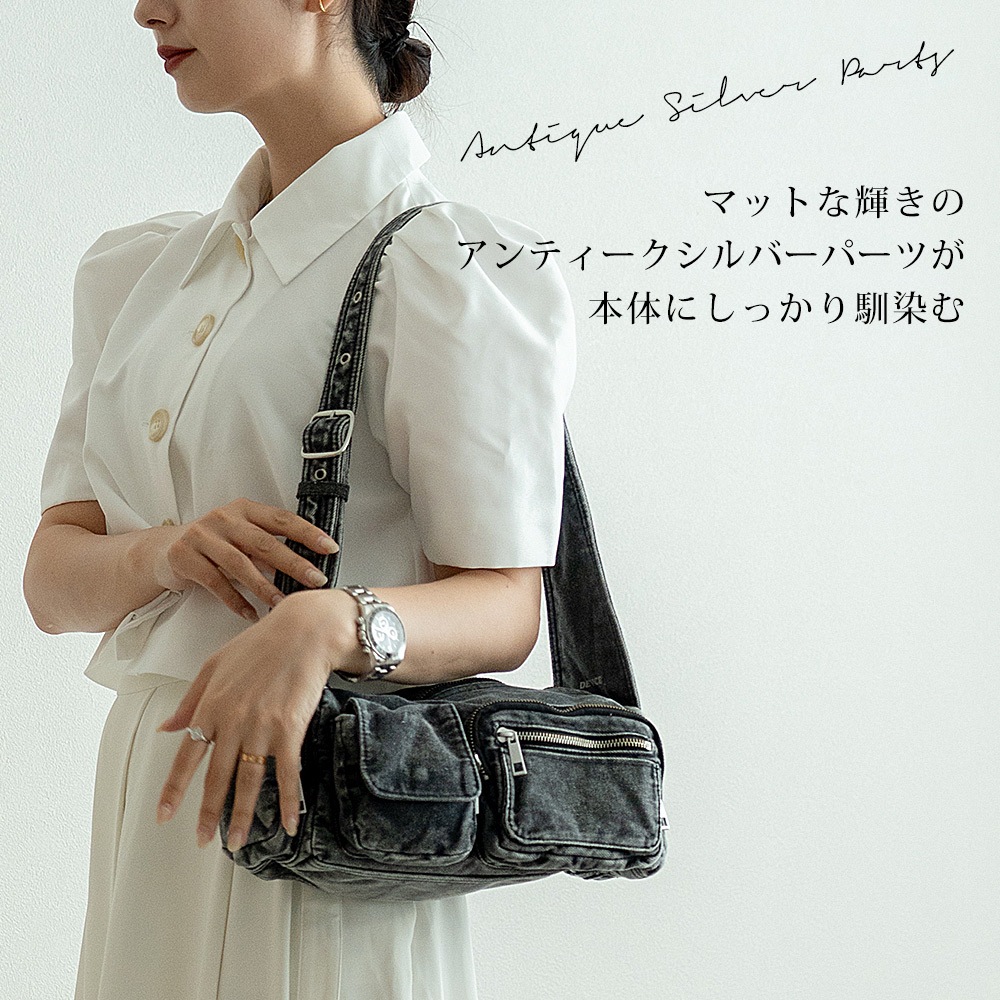 2025-2026AW新作【クーポンで43％OFF】DEVICE デニム ハンドバッグ ショルダーバッグ ボディバッグ ハンドバッグ デニム レディース メンズ ユニセックス ウォッシュ加工 軽量 小さめ おしゃれ かわいい 人気 通勤 通学 旅行 お出かけ カジュアル 2way