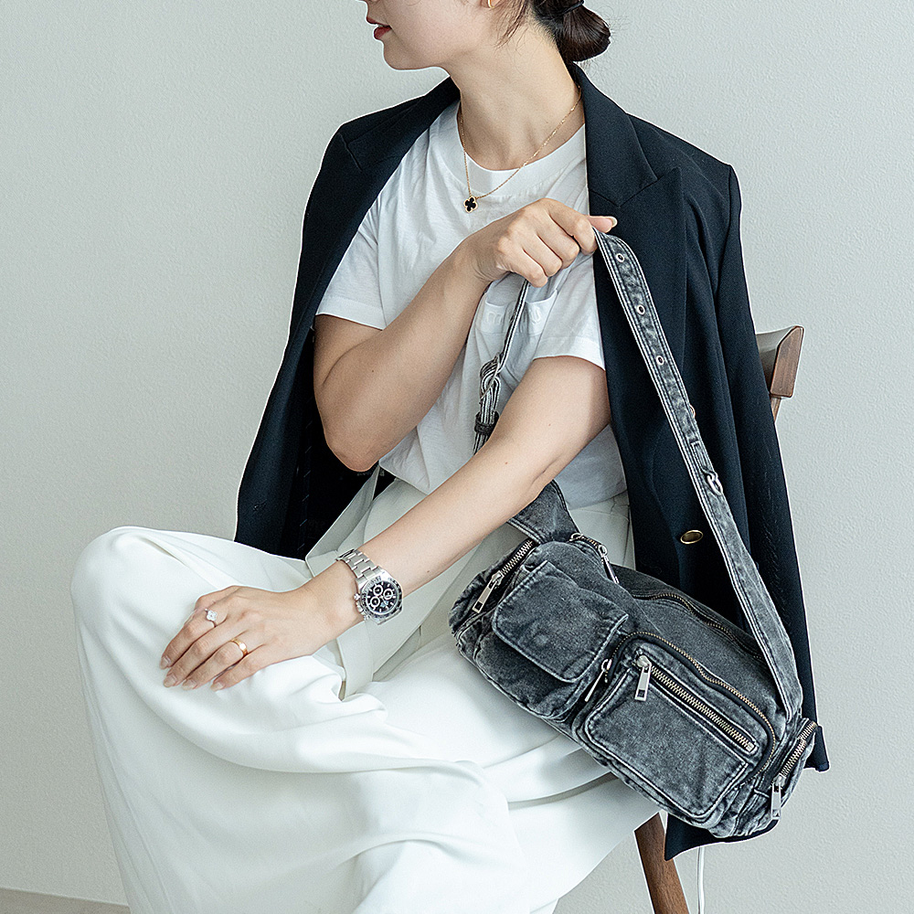 2025-2026AW新作【クーポンで43％OFF】DEVICE デニム ハンドバッグ ショルダーバッグ ボディバッグ ハンドバッグ デニム レディース メンズ ユニセックス ウォッシュ加工 軽量 小さめ おしゃれ かわいい 人気 通勤 通学 旅行 お出かけ カジュアル 2way