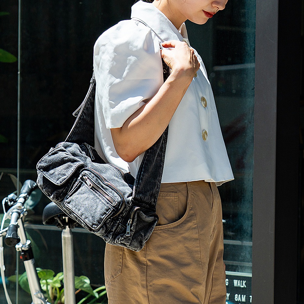 2025-2026AW新作【クーポンで43％OFF】DEVICE デニム ハンドバッグ ショルダーバッグ ボディバッグ ハンドバッグ デニム レディース メンズ ユニセックス ウォッシュ加工 軽量 小さめ おしゃれ かわいい 人気 通勤 通学 旅行 お出かけ カジュアル 2way