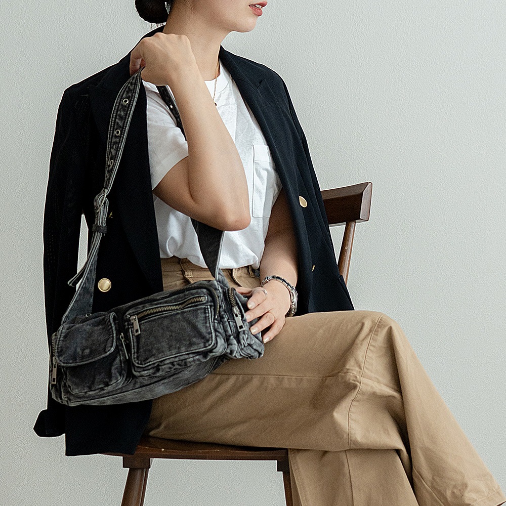 2025-2026AW新作【クーポンで43％OFF】DEVICE デニム ハンドバッグ ショルダーバッグ ボディバッグ ハンドバッグ デニム レディース メンズ ユニセックス ウォッシュ加工 軽量 小さめ おしゃれ かわいい 人気 通勤 通学 旅行 お出かけ カジュアル 2way