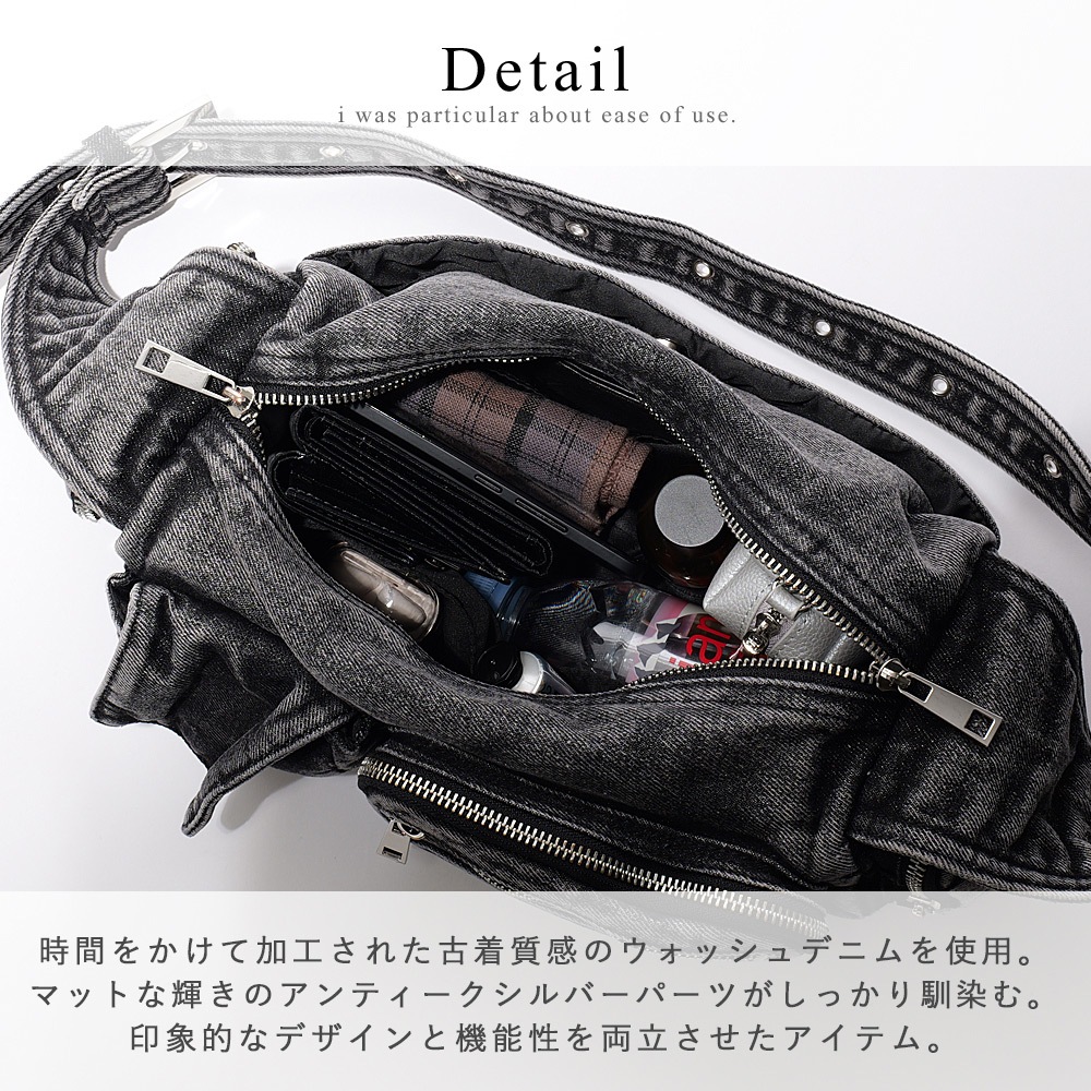 2025-2026AW新作【クーポンで43％OFF】DEVICE デニム ハンドバッグ ショルダーバッグ ボディバッグ ハンドバッグ デニム レディース メンズ ユニセックス ウォッシュ加工 軽量 小さめ おしゃれ かわいい 人気 通勤 通学 旅行 お出かけ カジュアル 2way