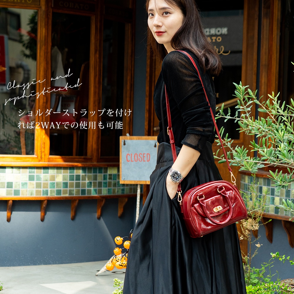 2025-2026AW新作【クーポンで30％OFF】DEVICE GAL エナメル ハンドバッグ ショルダーバッグ レディース エナメル 2way ハンドバッグ ミニバッグ 小さめ 軽量 斜めがけ おしゃれ かわいい 通勤 通学 旅行 人気 光沢 ポケット付き お出かけ 大人可愛い