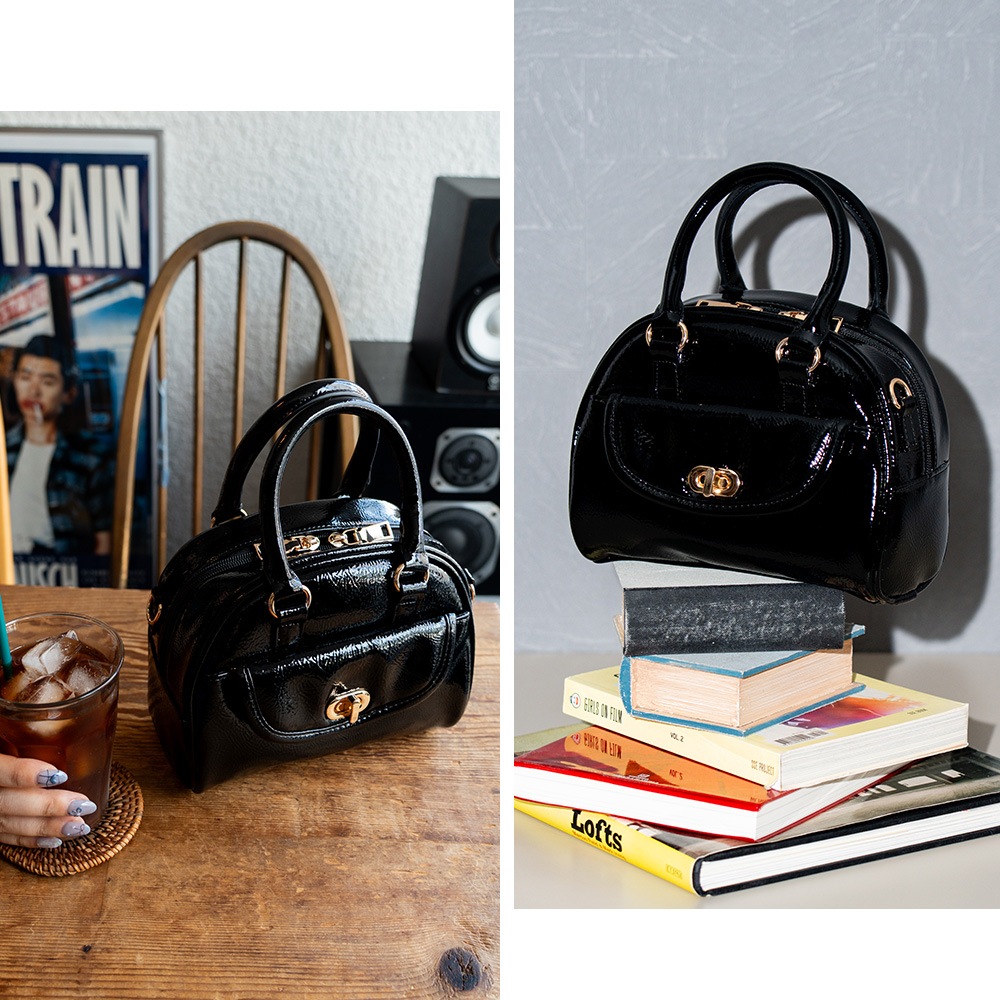 2025-2026AW新作【クーポンで30％OFF】DEVICE GAL エナメル ハンドバッグ ショルダーバッグ レディース エナメル 2way ハンドバッグ ミニバッグ 小さめ 軽量 斜めがけ おしゃれ かわいい 通勤 通学 旅行 人気 光沢 ポケット付き お出かけ 大人可愛い