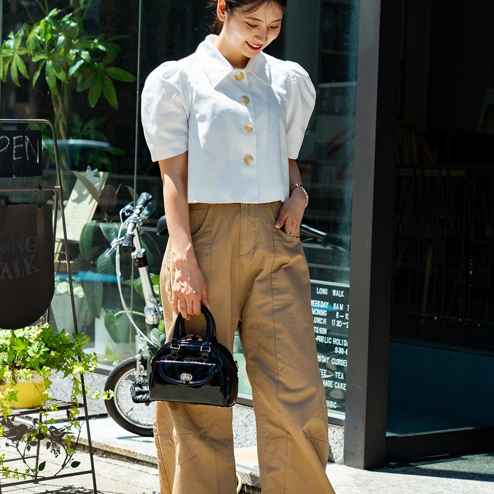 2025-2026AW新作【クーポンで30％OFF】DEVICE GAL エナメル ハンドバッグ ショルダーバッグ レディース エナメル 2way ハンドバッグ ミニバッグ 小さめ 軽量 斜めがけ おしゃれ かわいい 通勤 通学 旅行 人気 光沢 ポケット付き お出かけ 大人可愛い