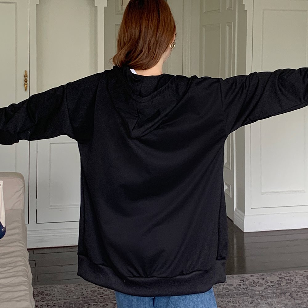 パーカー レディース ボリュームスリーブ トレーナー 韓国ファッション 大きいサイズ トップス ビッグパーカー 春 秋 冬 おしゃれ オルチャンファッション ジップアップ アウター ジップアップパーカー 長袖 薄手