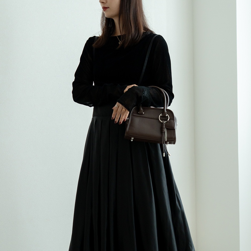 2025-2026AW新作【クーポンで30％OFF】DEVICE 3連チャーム付き ヴィンテージライク ミニボストン ハンドバッグ 2way フェイクレザー レディース 小さめ 軽量 おしゃれ かわいい 人気 通勤 通学 旅行 お出かけ 3連チャーム付き トートバッグ 2wayバッグ ブランド